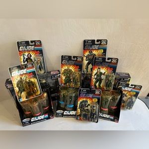 GI Joe 25th Anniversary Large Lot of Figures, box sets, comics.